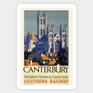 Canterbury UK Vintage Poster 1937 Sticker